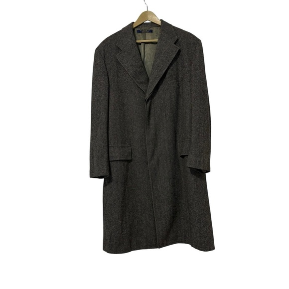 Vintage Brooks Brothers Mens Wool Trench Coat Size 43 Academia Business Classic